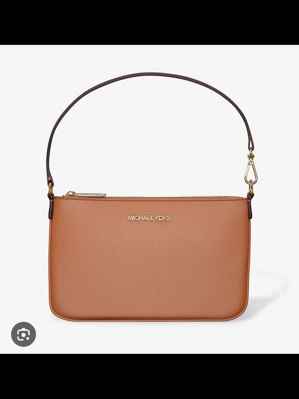 NWOT Michael Kors Jet Set Charm Wristlet| Brown Pebbled Leather w/Gold Hardware